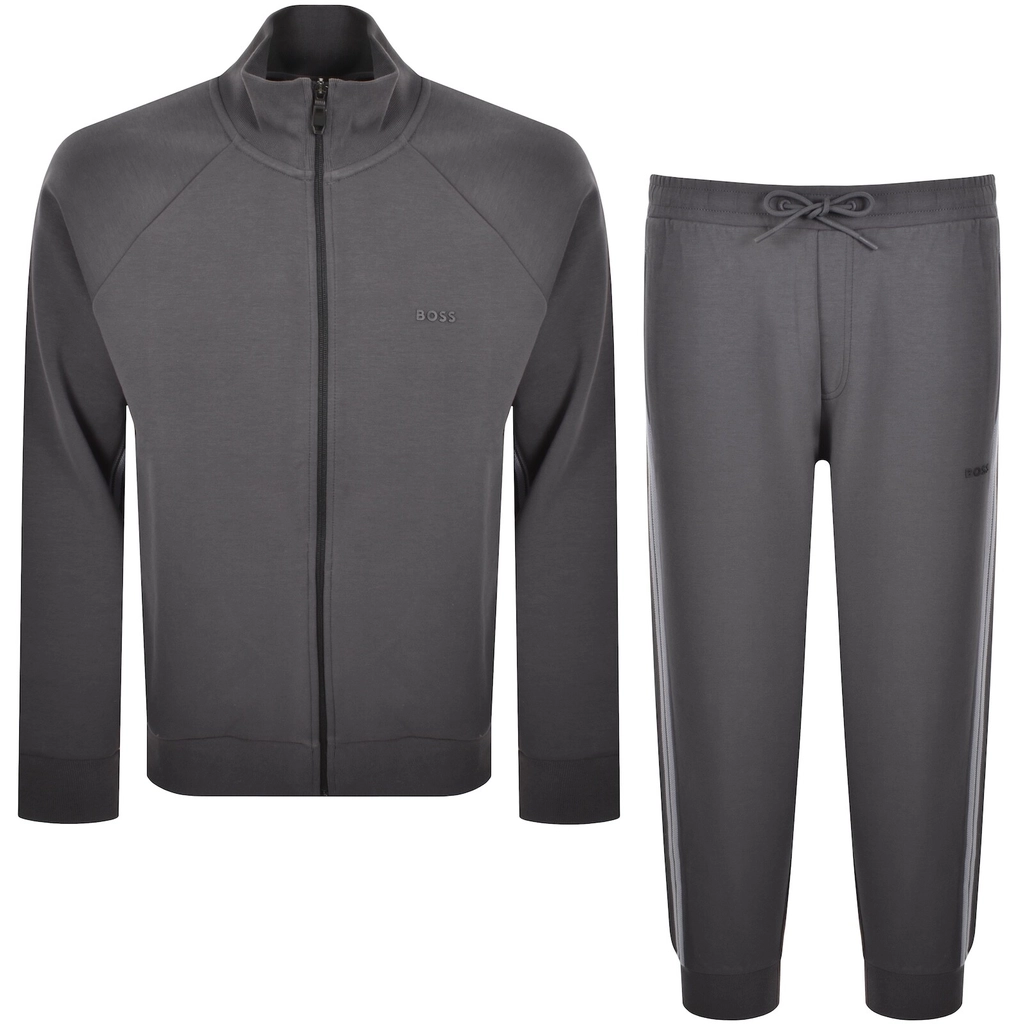 Boss Athleisure BOSS Full Zip Tracksuit Set Grey